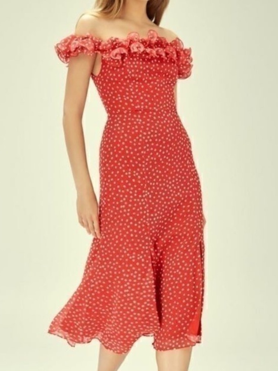 KEEPSAKE the Label Dresses & Skirts - KEEPSAKE the Label Red and White Polka Dot Ruffle Dress size Small